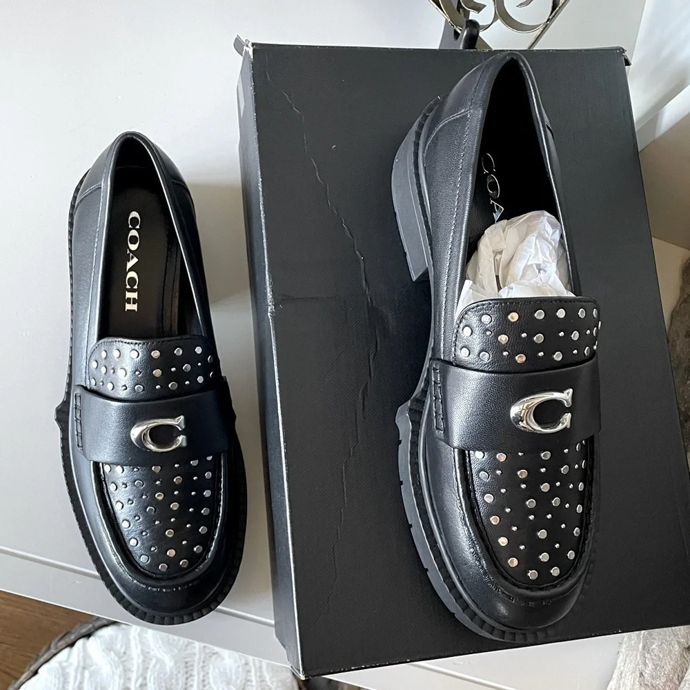 Coach silver studded